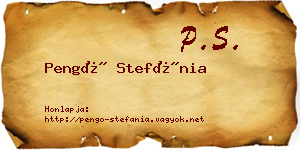 Pengő Stefánia névjegykártya